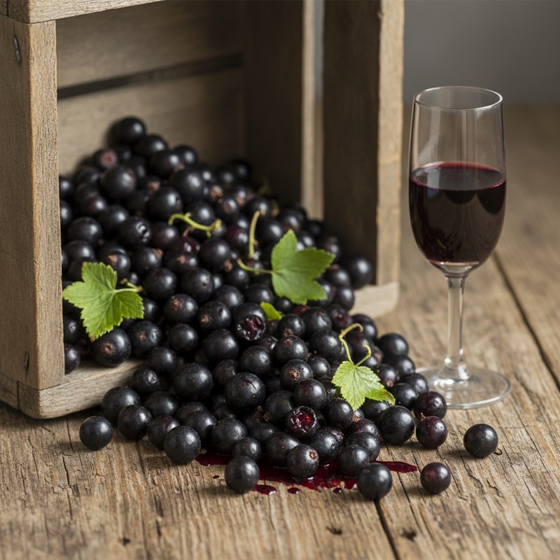 Cassis noir de Bourgogne et crème de cassis artisanale